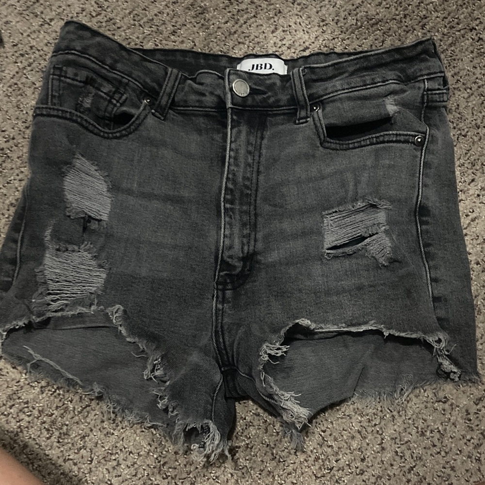 Just Black Denim Distressed Jean Shorts